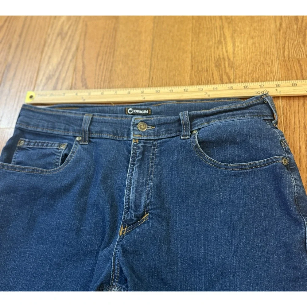 Origin USA Jeans Mens 36x32(30) Blue Delta 68 Legit Fit Slim Straight Stretch